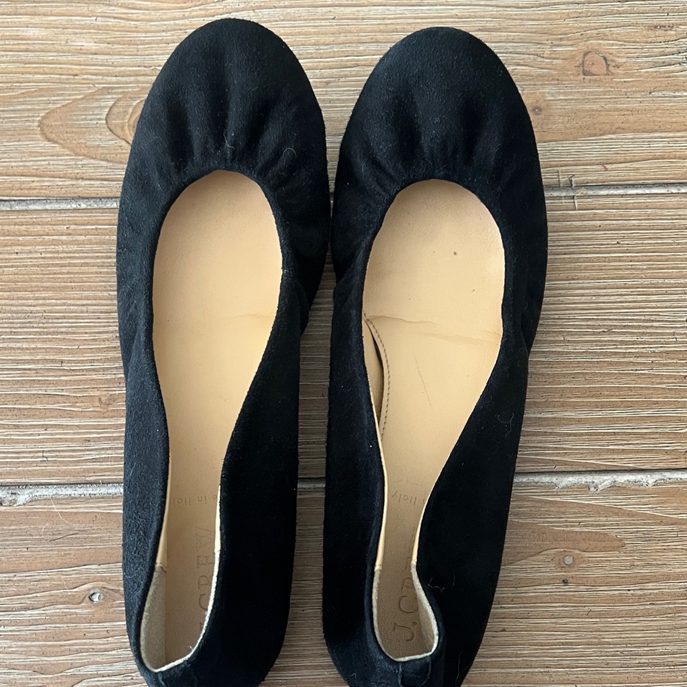 J. Crew Elegant Black Velvet Flats - Picture 2 of 5